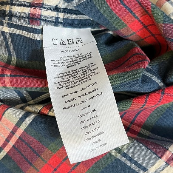 Filson Lightweight Plaid Long Sleeve Button Up Work Shirt - Men's Size S - Red - Picture 5 of 11